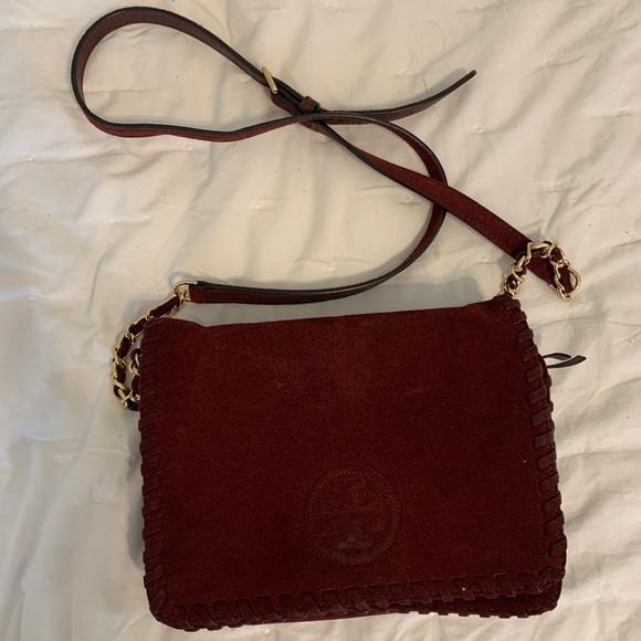 Tory Burch Handbags - Tory Burch Marion Suede Cross Body Bag
